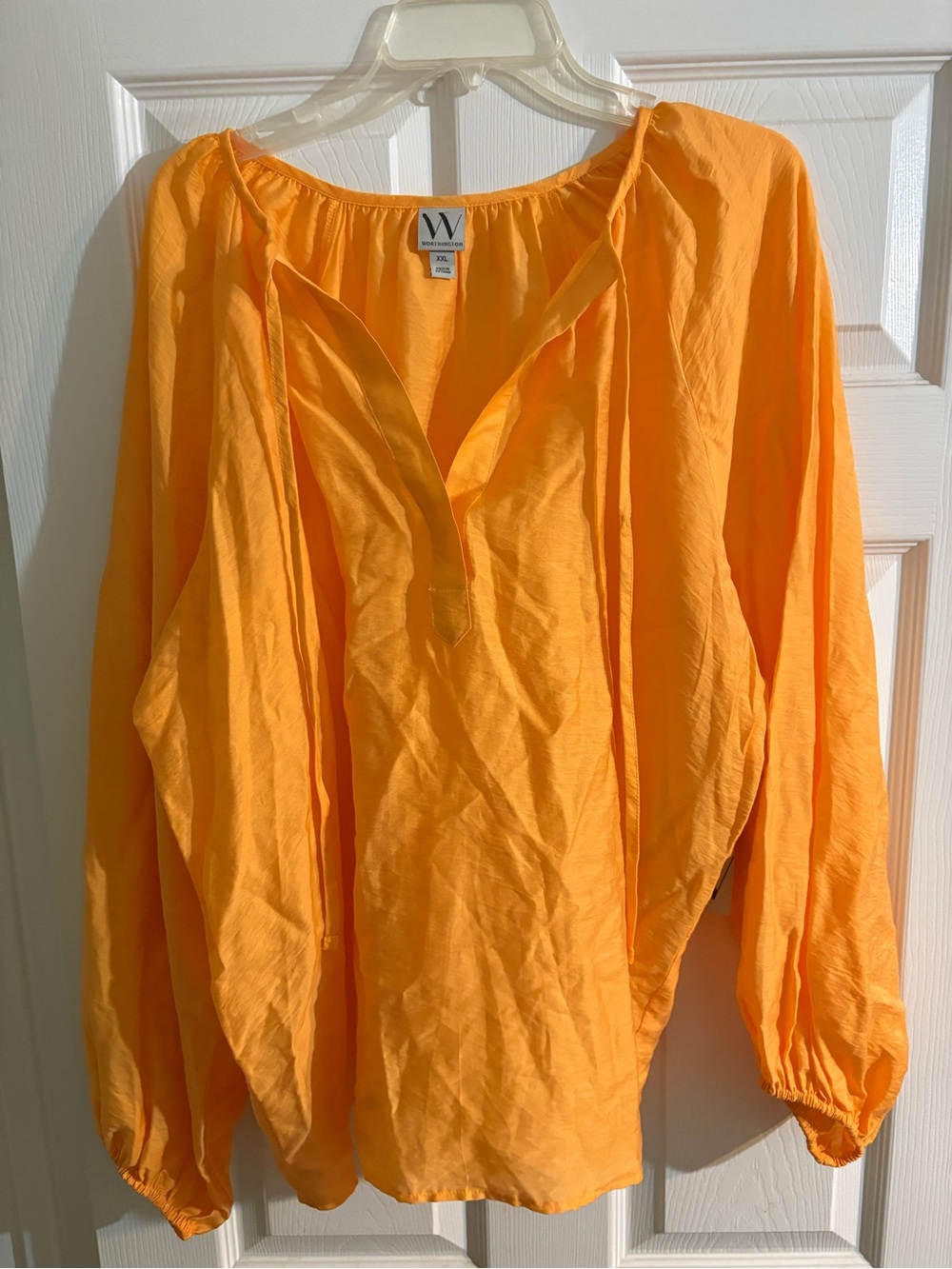NWT W by Worthington Orange SZ XXL Blouse NWT